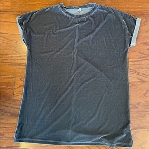 Gray velvet oversized shirt/dress